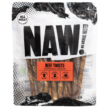 NAW Beef Bladder Twists (110g) SRP CASE of 5