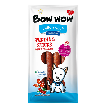 Bow Wow Pudding Sticks - Beef & Collagen