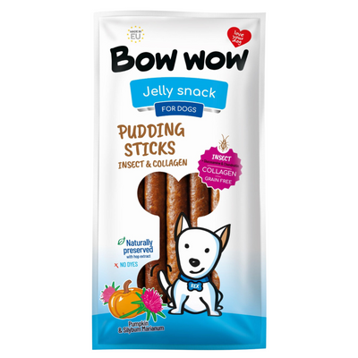 Bow Wow Pudding Sticks - Insect & Collagen Bacon Flavour