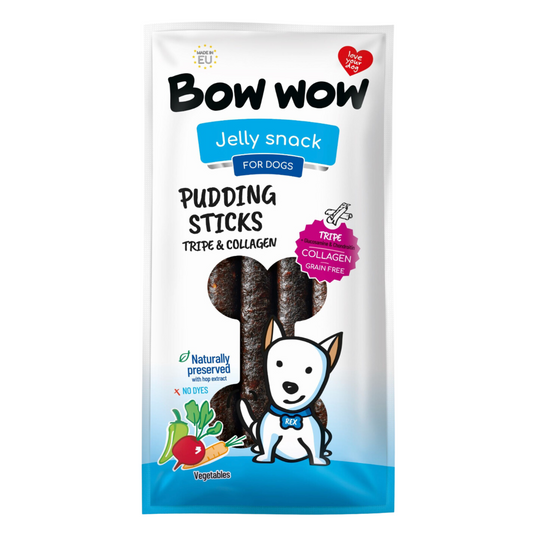 Bow Wow Pudding Sticks - Tripe & Collagen Caramel